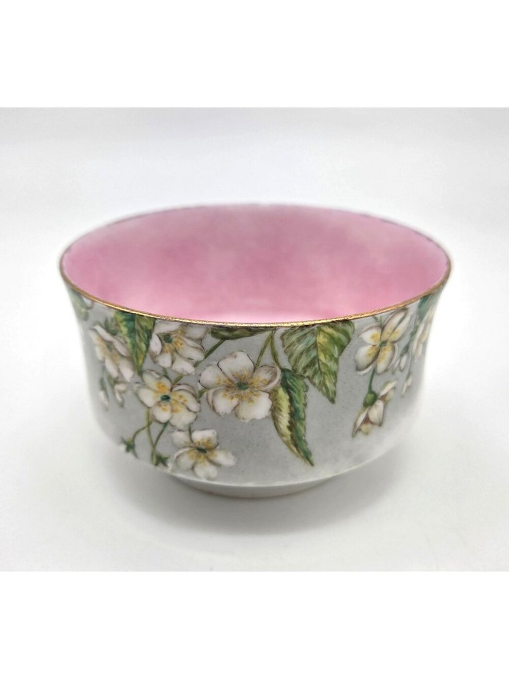 Antique Porcelain Chawan Japanese Tea Bowl Pink